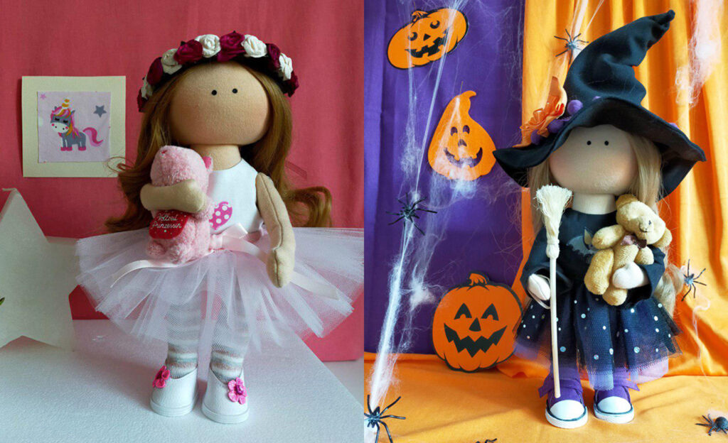 Creaciones con fibra: así usan nuestros clientes la fibra - Lourdes y Charo - Bailarina y brujita