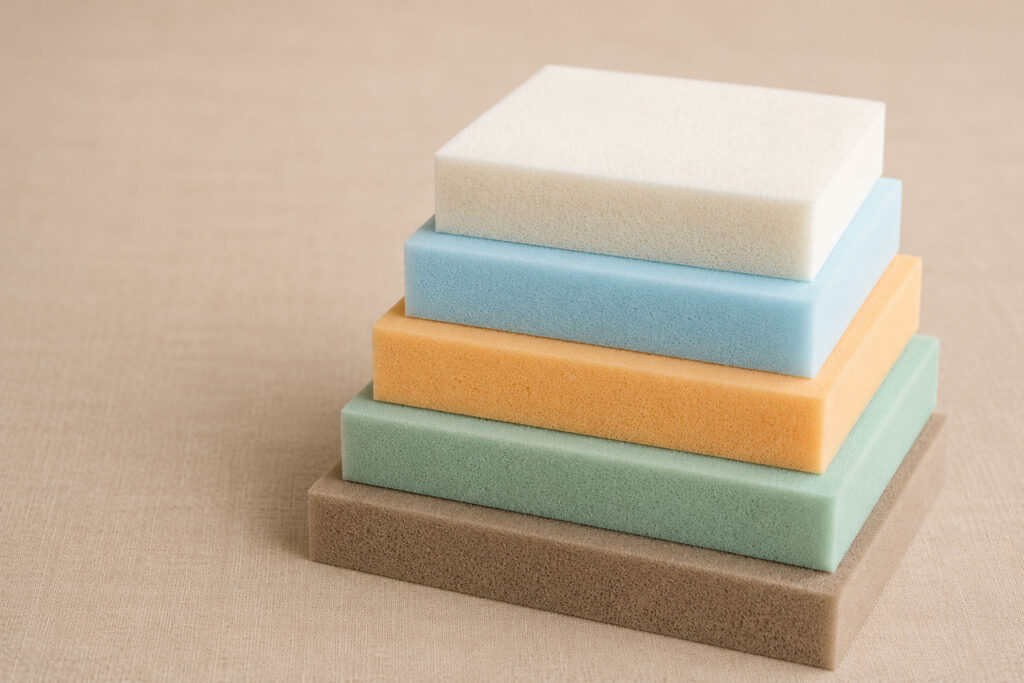 Planchas de espuma de distintas densidades para renovar sofás